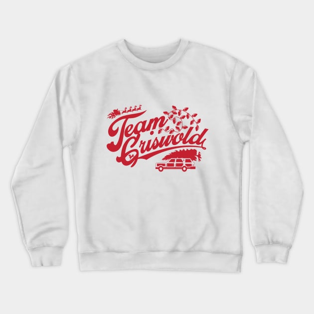 Team Griswold Christmas Red Crewneck Sweatshirt by LostOnTheTrailSupplyCo